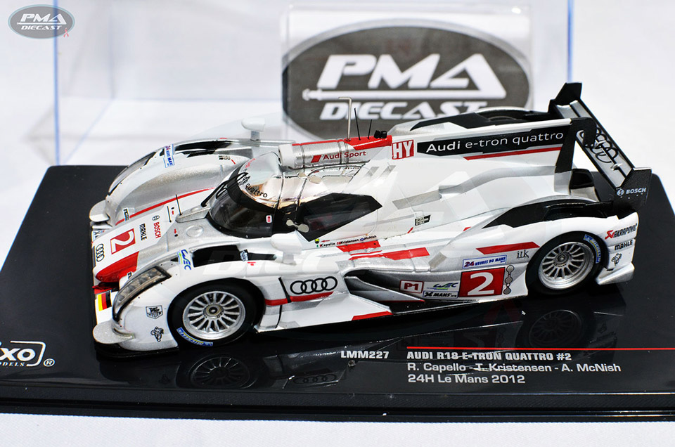 ALLAN MCNISH, RINALDO CAPELLO, TOM KRISTENSEN 2012 AUDI SPORT TEAM JOEST AUDI R18 E-TRON QUATTRO 1:43
